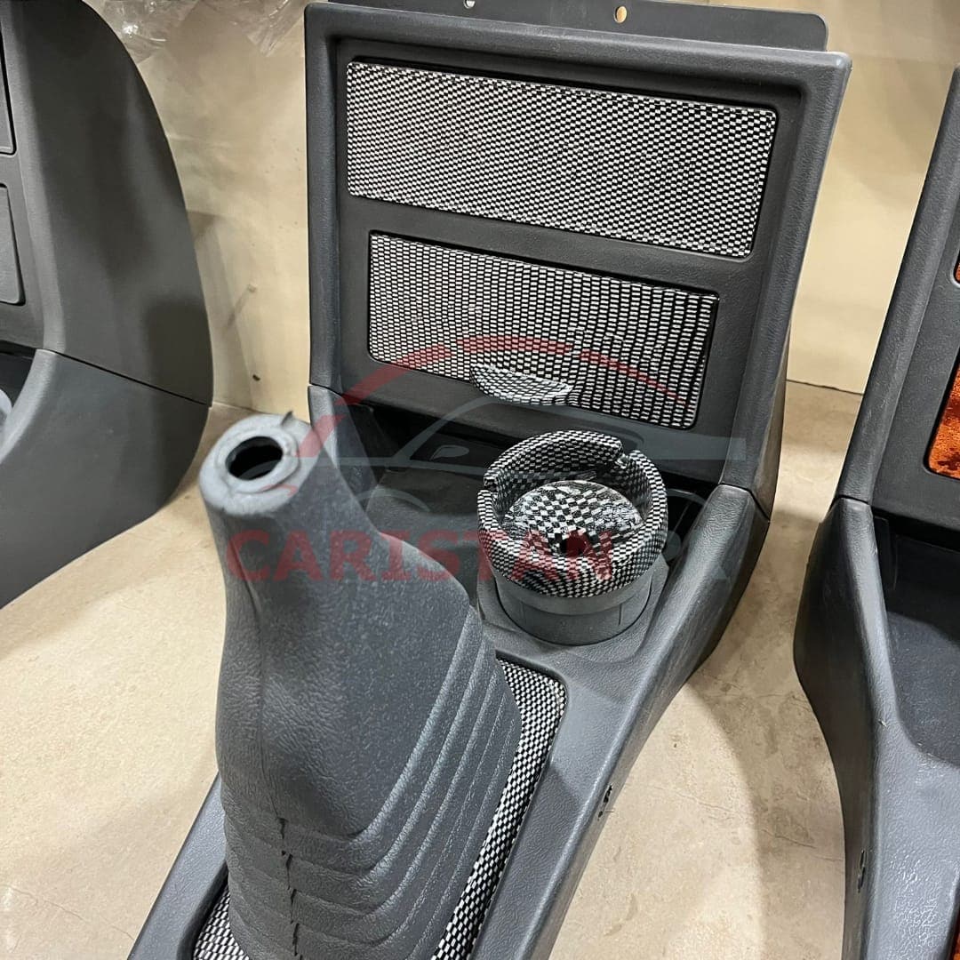 Suzuki Mehran Carbon Fiber Console Box With Cup Holder