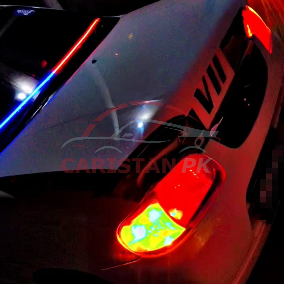 Car Dashboard Flexible Police Strip Light Red and Blue
