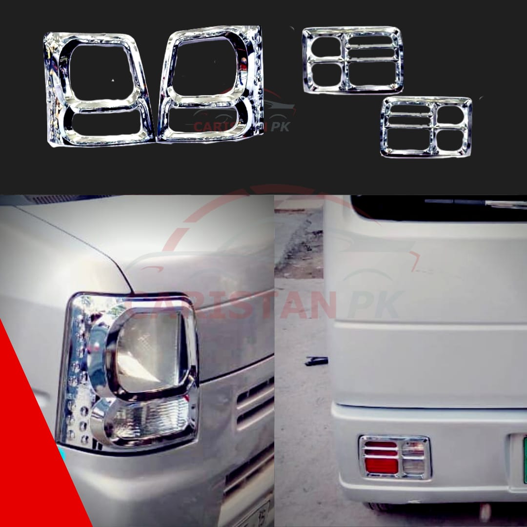 Suzuki Every Headlight Backlight Chrome Cover Set 2007-18