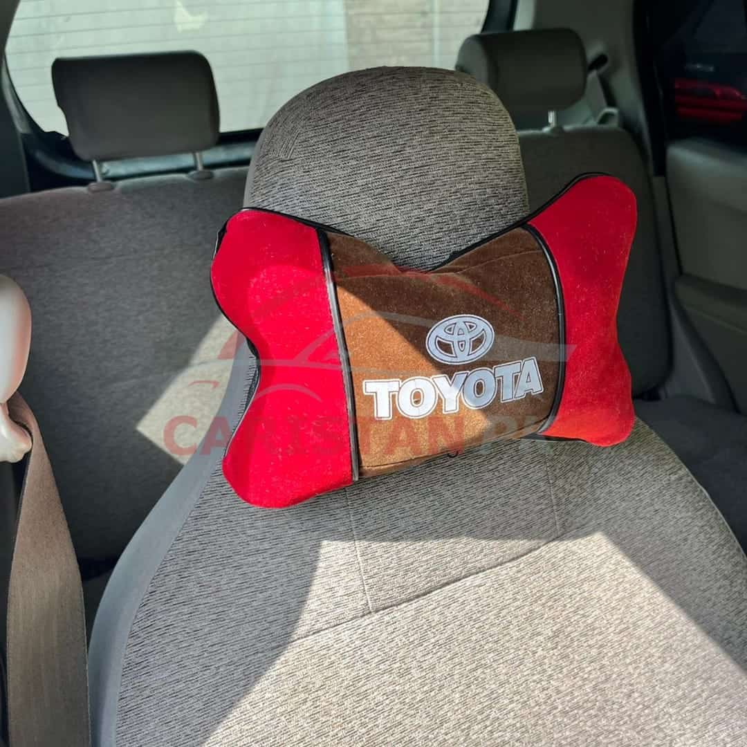 Toyota Red Brown Neck Rest Pillow