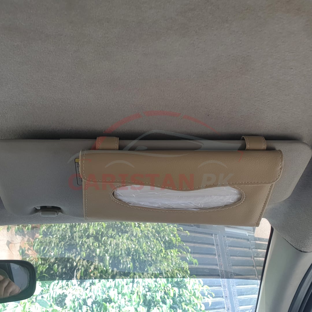 Universal Sun Visor Tissue Box Beige