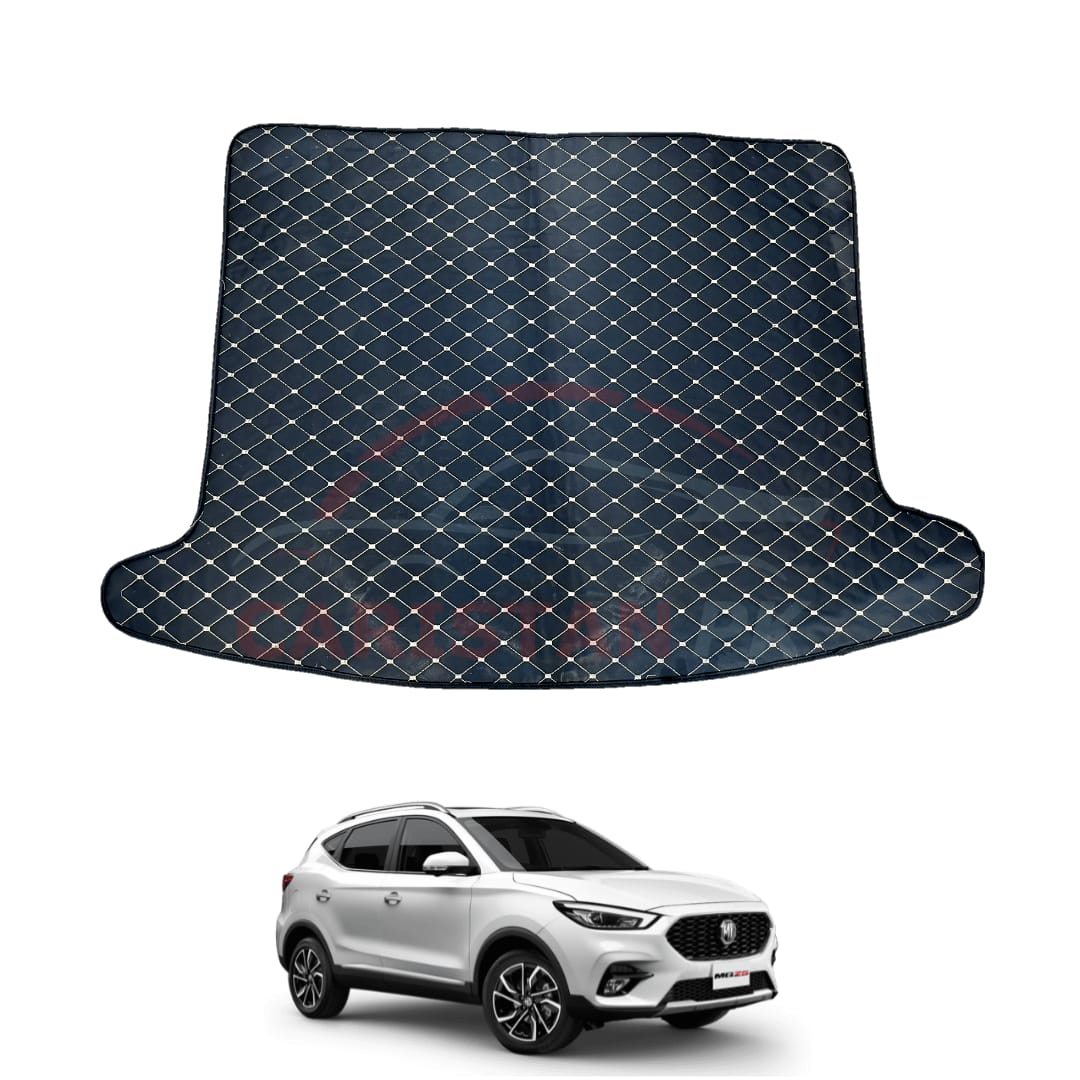 MG HS 7D Trunk Protection Mat Black With Beige Stitch