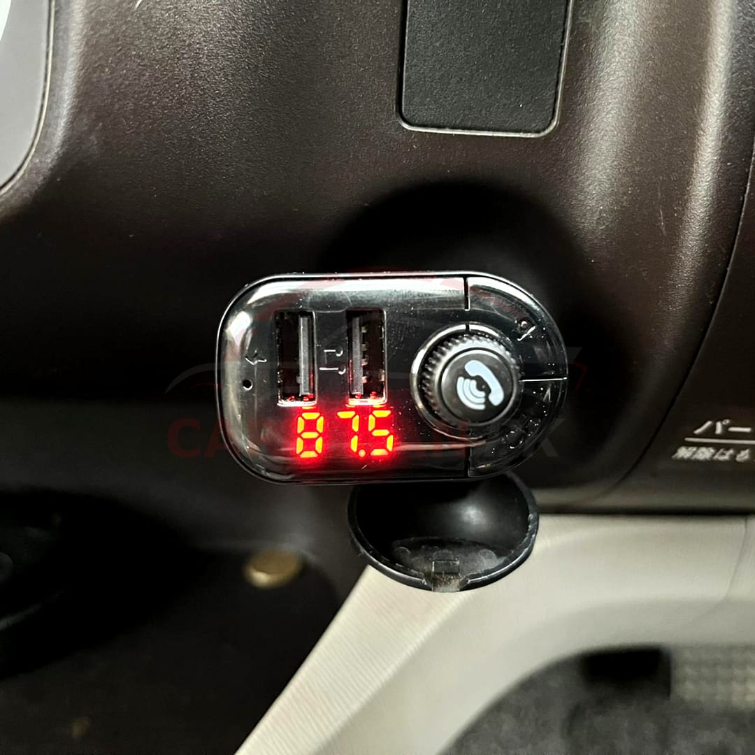 All In 1 Bluetooth Fast Car Charger With 2 USB Port