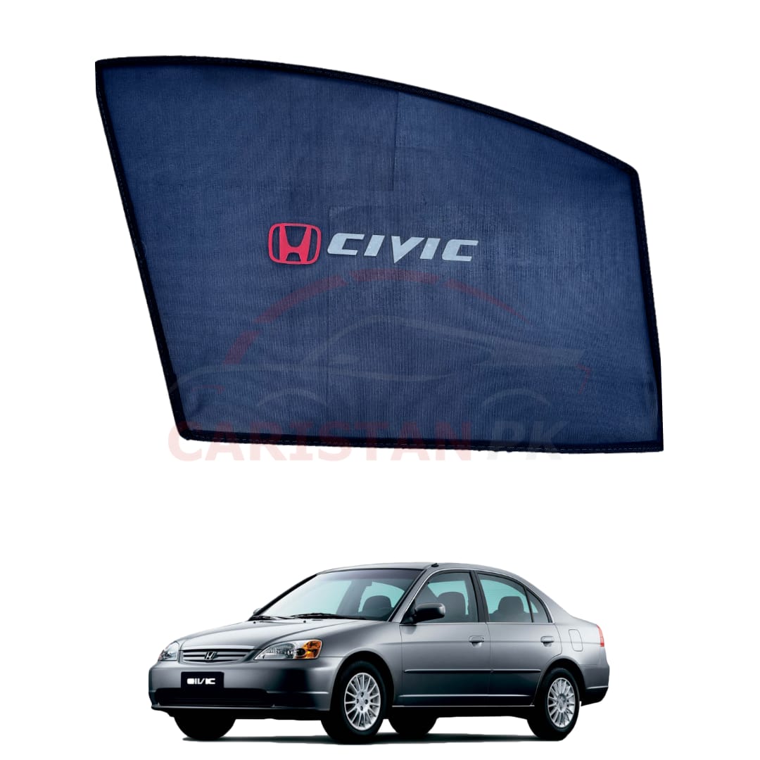 Honda Civic Sunshades With Logo 2001-05