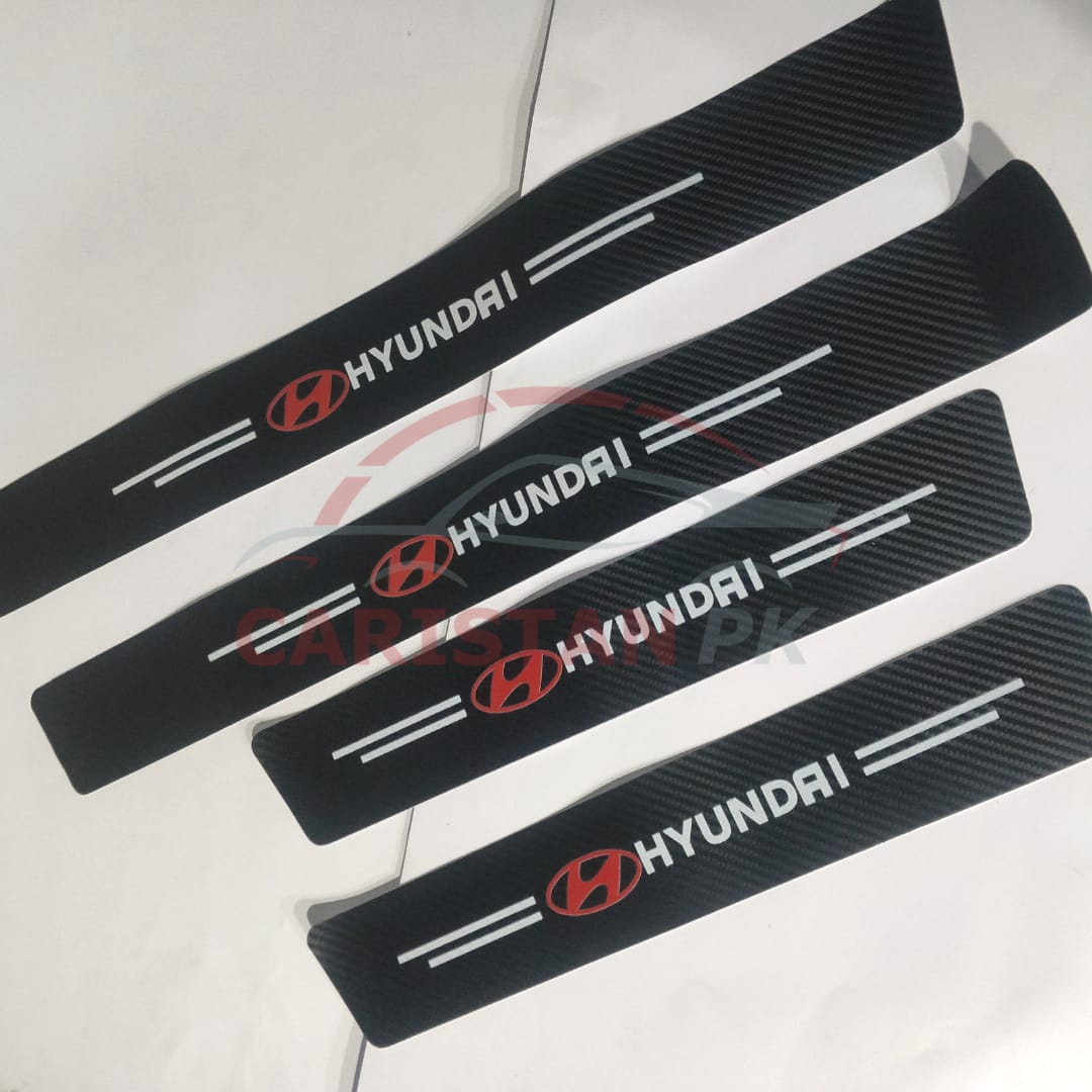 Hyundai Carbon Fiber Design Sill Plate 3D Sticker