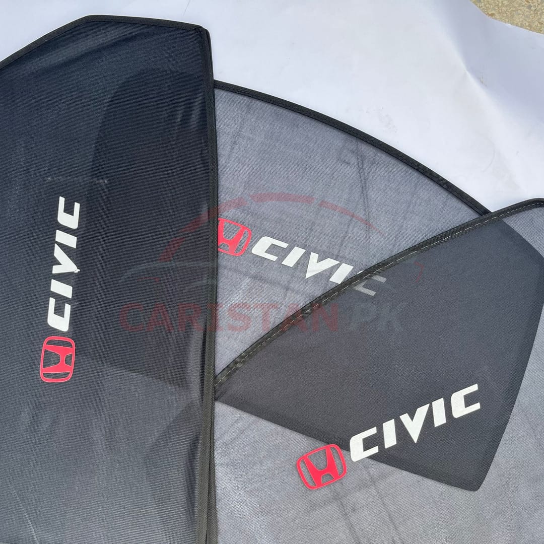Honda Civic Sunshades With Logo 2022 Model & Onwards