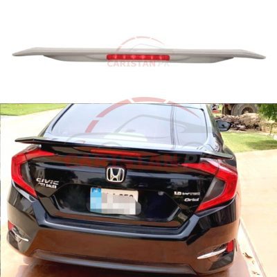 Unpainted ABS Plastic Honda Civic Turbo RS Style Spoiler With LED Light Design A