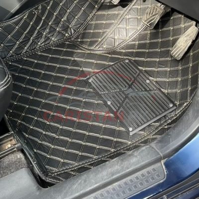 Honda BRV 7D Floor Mats Black With Beige Stitch