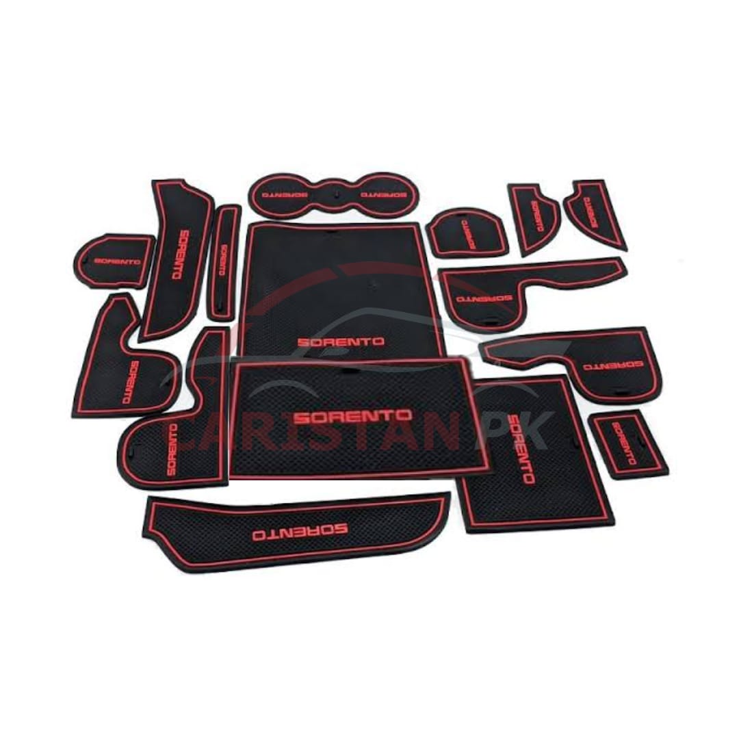 KIA Sorento Non-Slip Interior Protection Mats Red