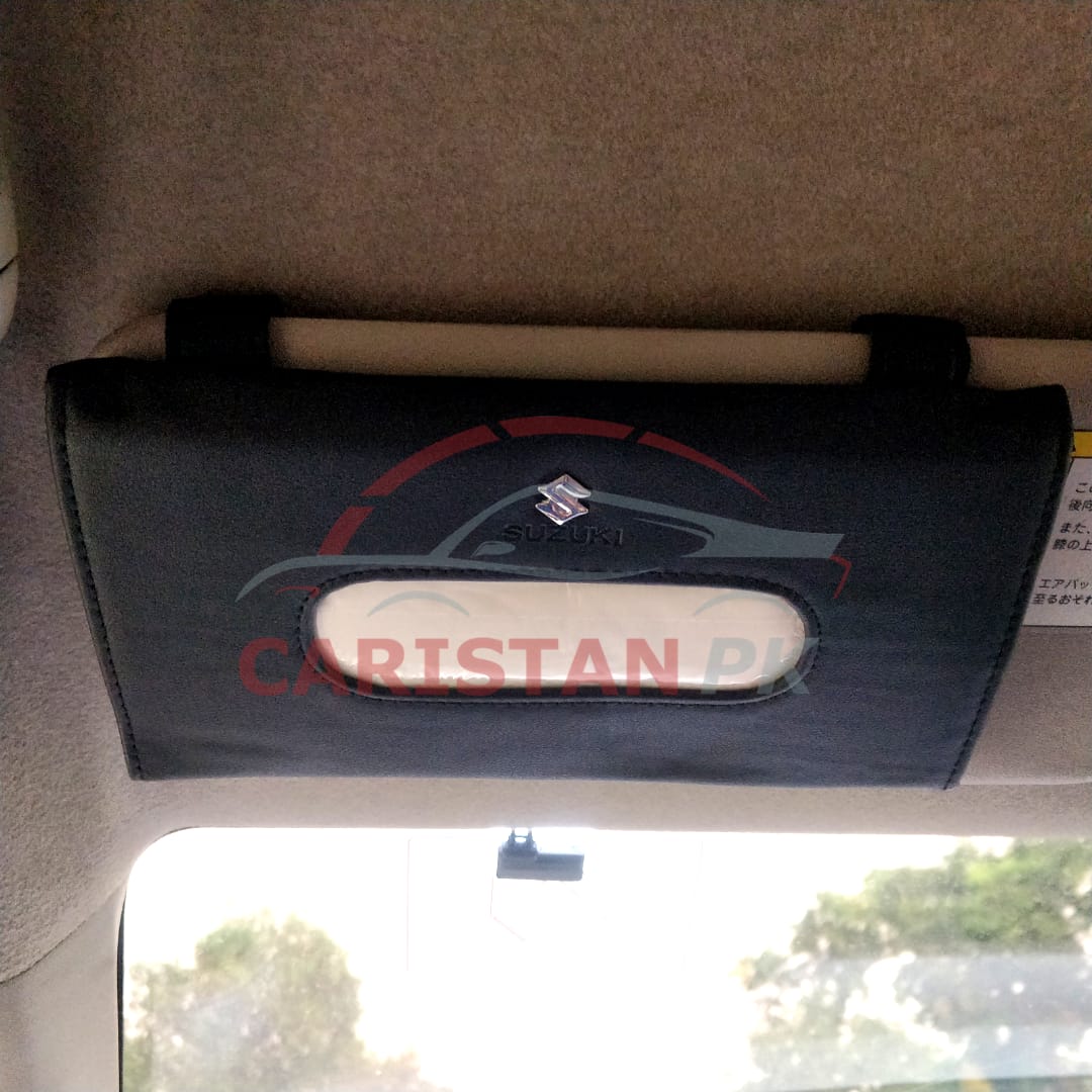 Suzuki Sun Visor Tissue Box Black