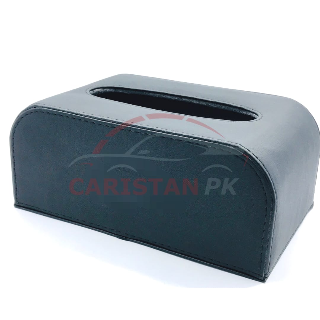 Leather Car Tissue Box Black Big Design