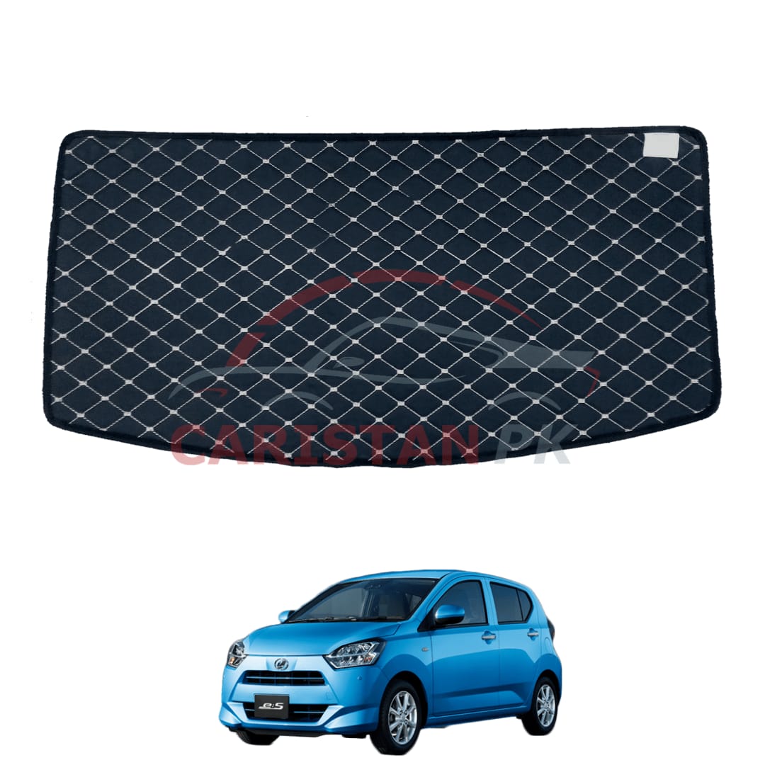 Daihatsu Mira 7D Trunk Protection Mat Black With Beige Stitch 2017-23