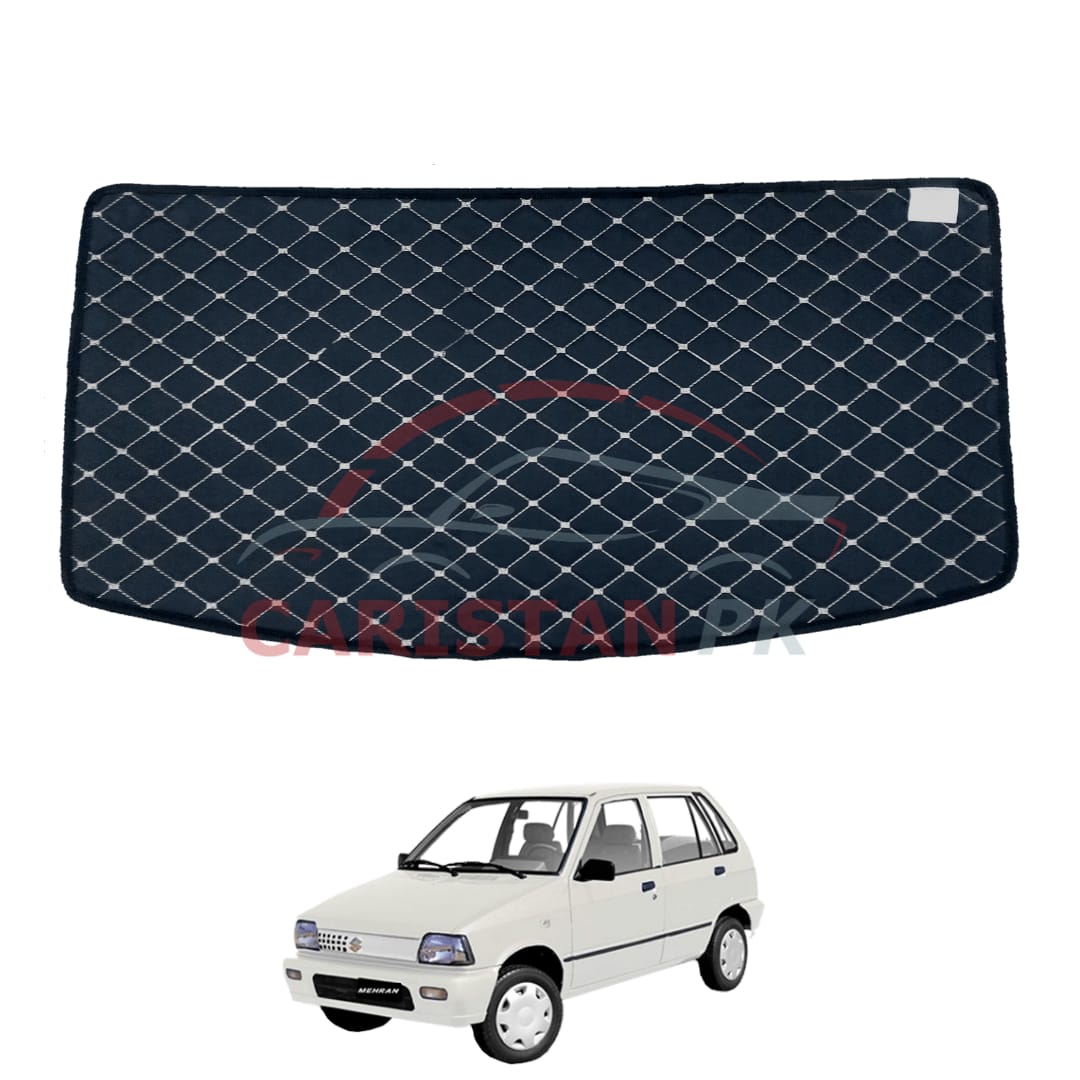 Suzuki Mehran 7D Trunk Protection Mat Black With Beige Stitch