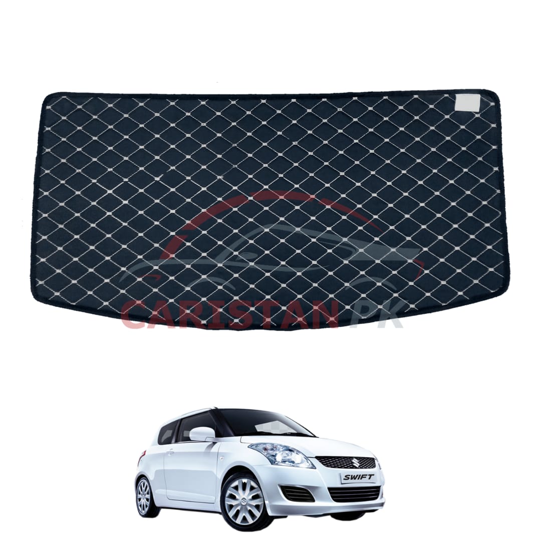 Suzuki Swift 7D Trunk Protection Mat Black With Beige Stitch 2007-21 Model