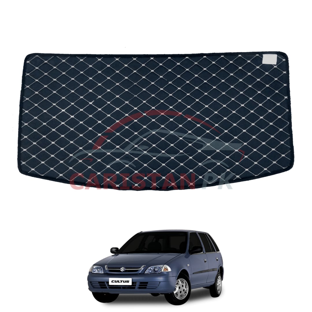 Suzuki Cultus 7D Trunk Protection Mat Black With Beige Stitch 2002-16