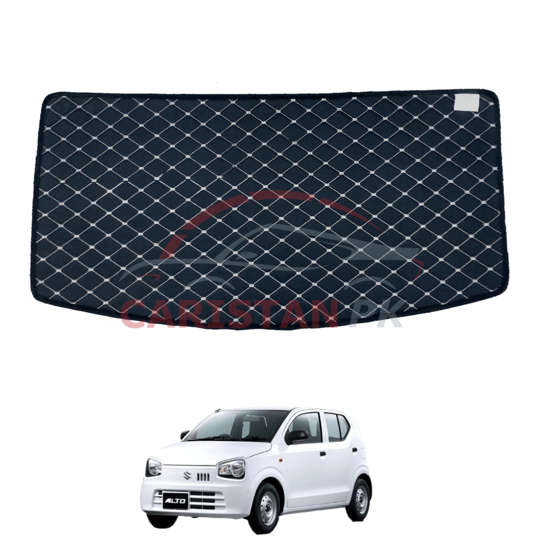 Suzuki Alto 7D Trunk Protection Mat Black With Beige Stitch 2017-23