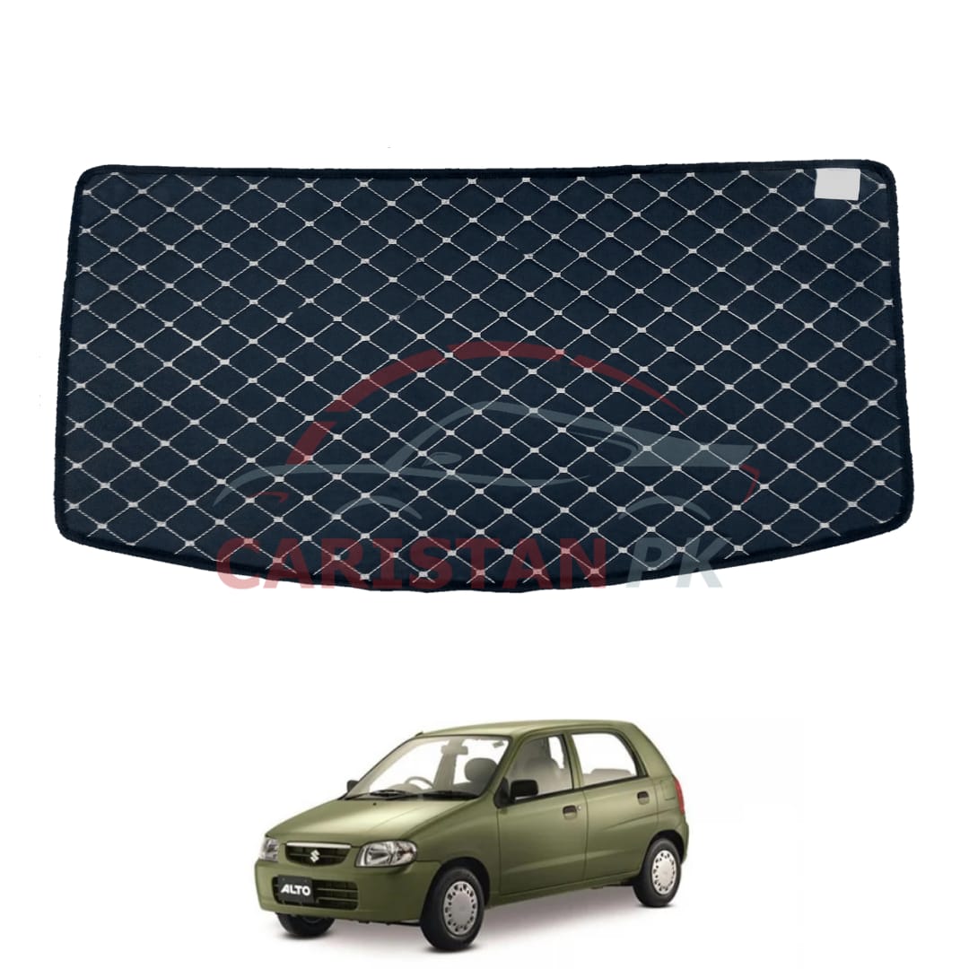 Suzuki Alto 7D Trunk Protection Mat Black With Beige Stitch 2000-08