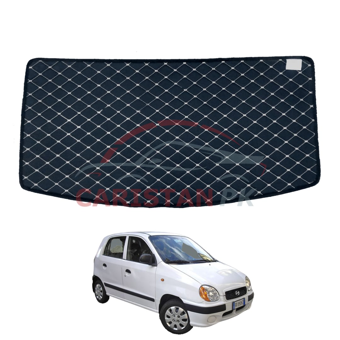 Hyundai Santro 7D Trunk Protection Mat Black With Beige Stitch
