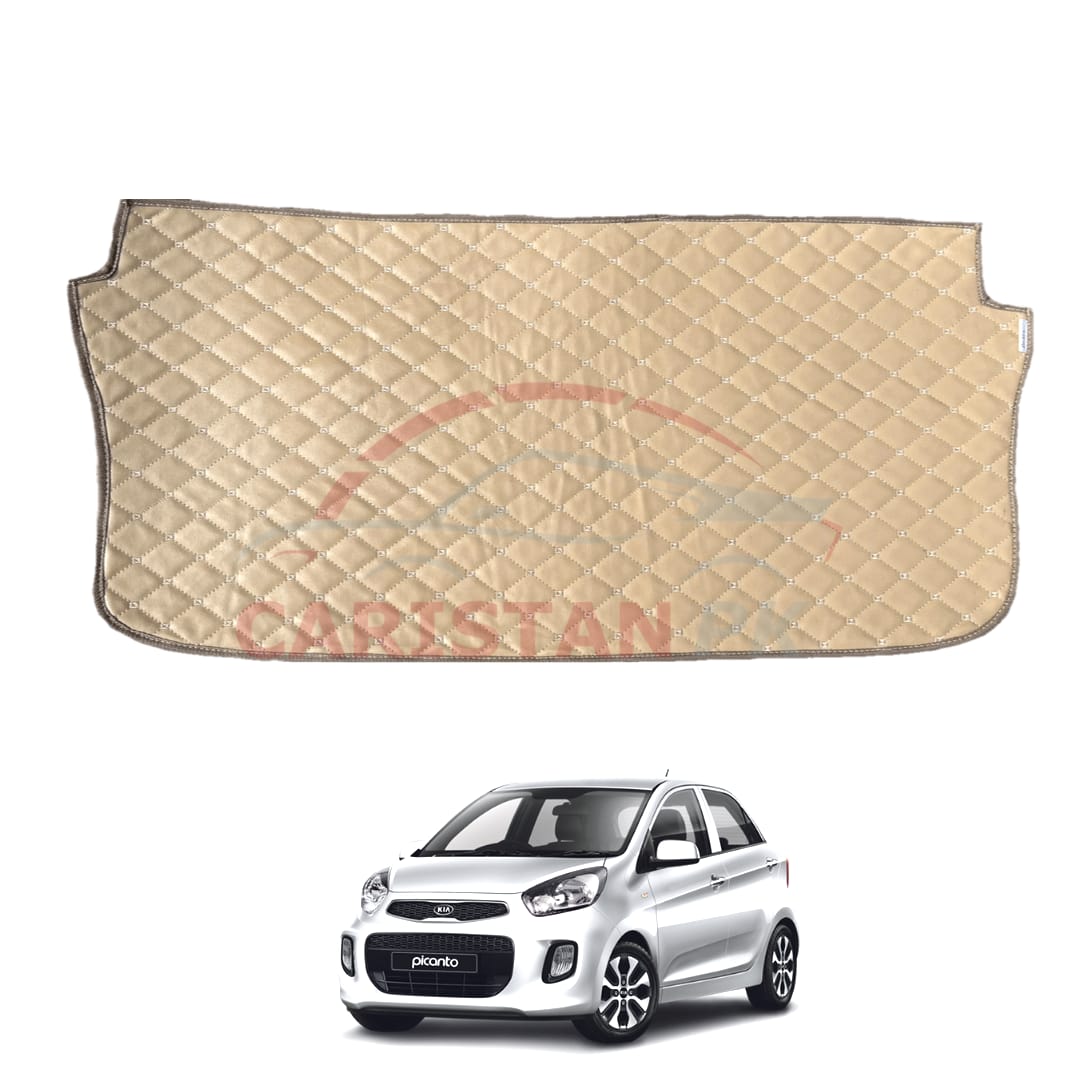KIA Picanto 7D Trunk Protection Mat Beige Stitch