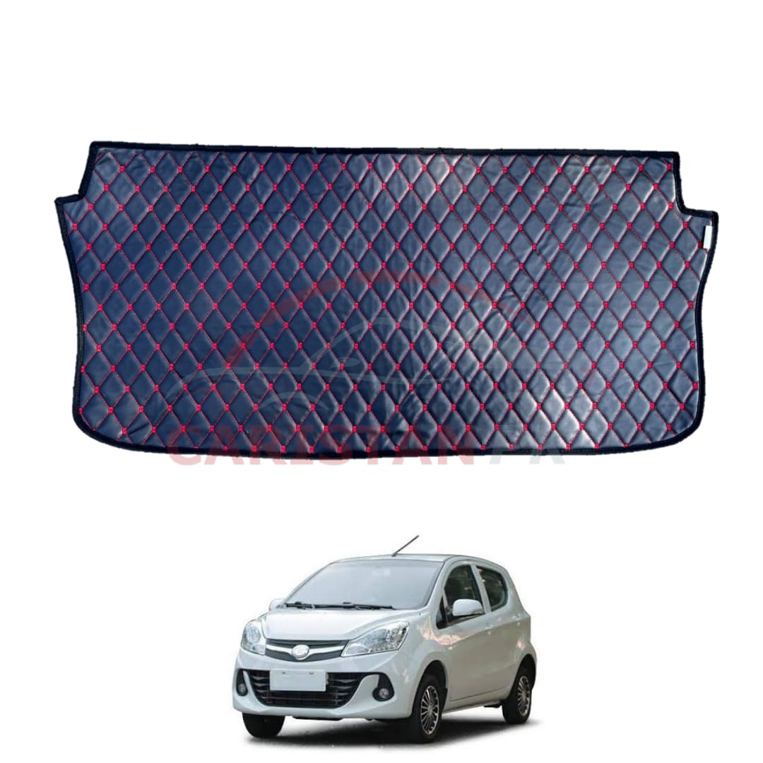 Prince Pearl 7D Trunk Protection Mat Black With Red Stitch