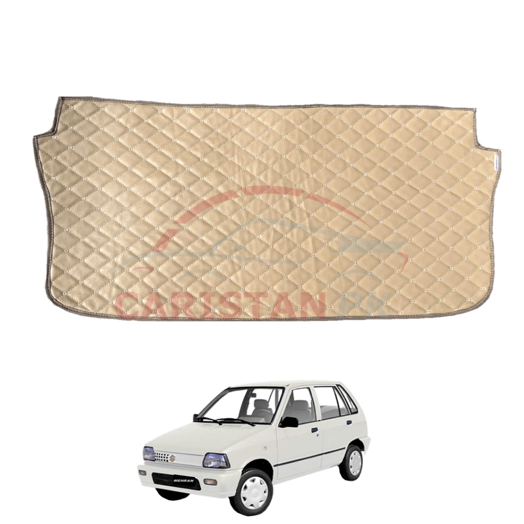 Suzuki Mehran 7D Trunk Protection Mat Beige Stitch