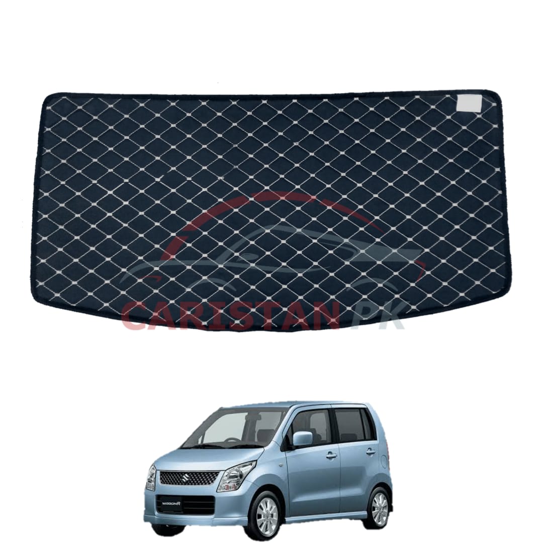Suzuki Wagon R Japanese 7D Trunk Protection Mat Black With Beige Stitch 2008-12