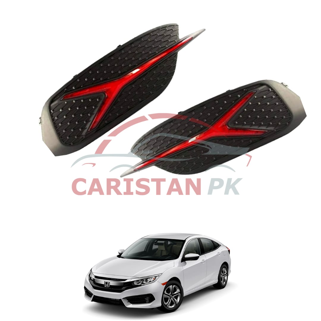 Honda Civic Back Bumper Brake Light Sword Style 2016-21