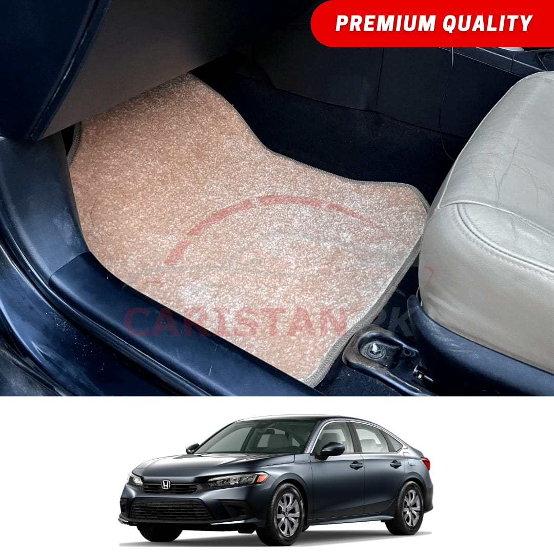 Honda Civic Premium Carpet Floor Mats Beige 2022 Model & Onwards