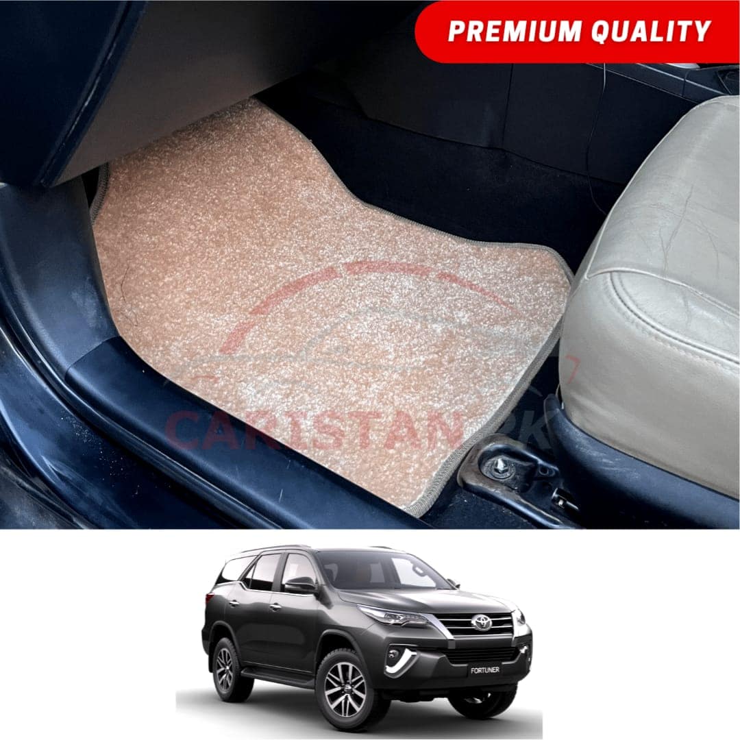 Toyota Fortuner Premium Carpet Floor Mats Beige 2016-22