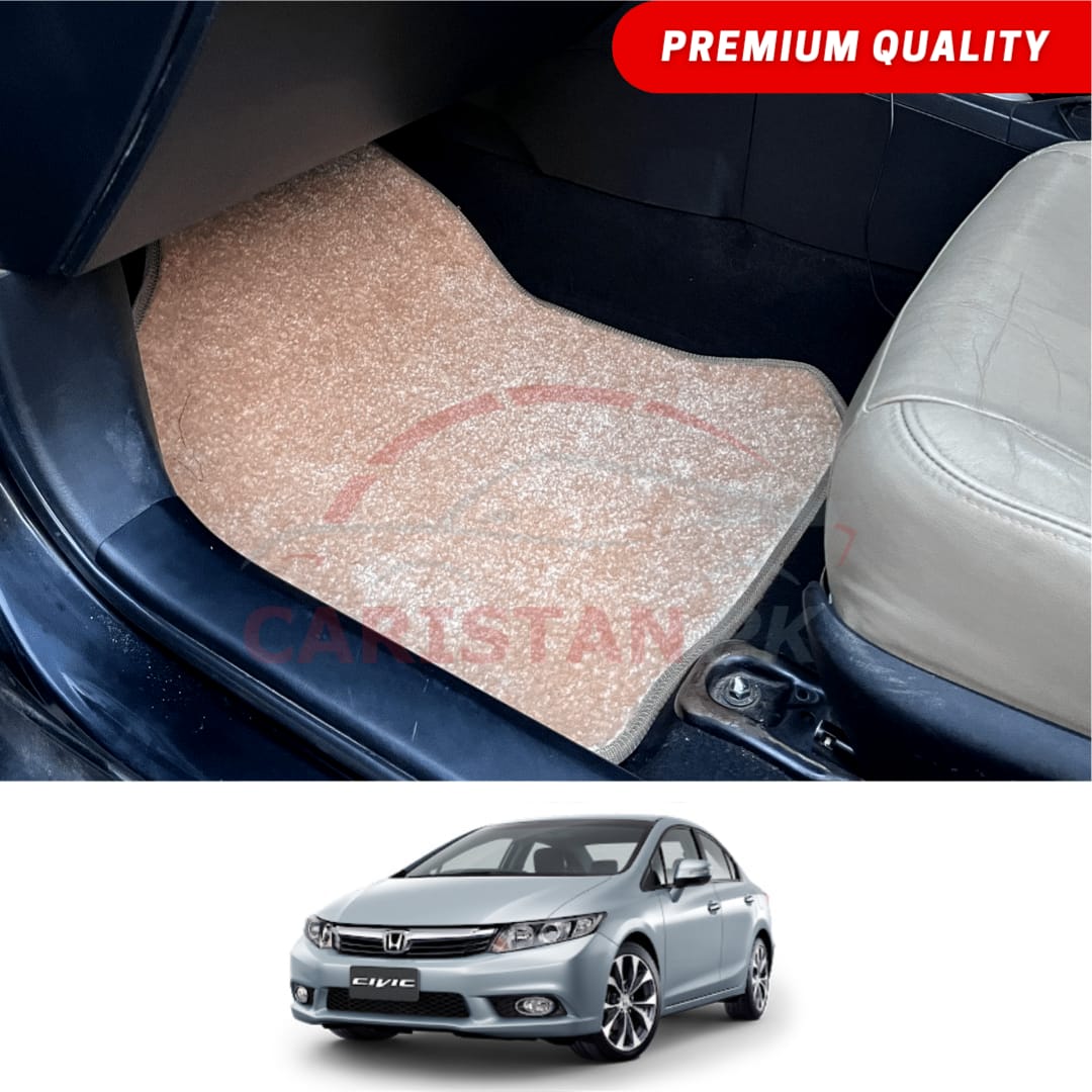 Honda Civic Rebirth Premium Carpet Floor Mats Beige