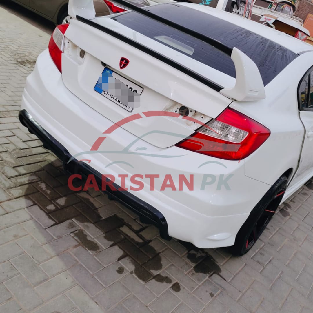 Unpainted Honda Civic Rebirth High-Grade Fiber Glass Sports Body Kit 2PC