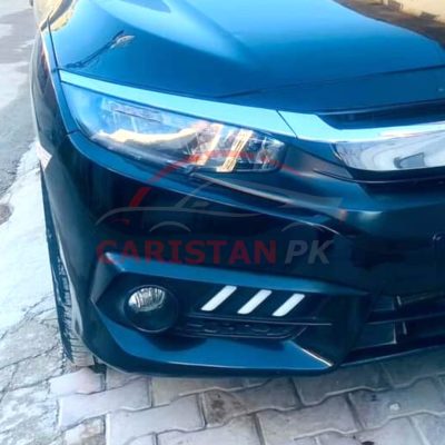 Honda Civic Fog Lamp DRL Cover Mustang Style 2016-21