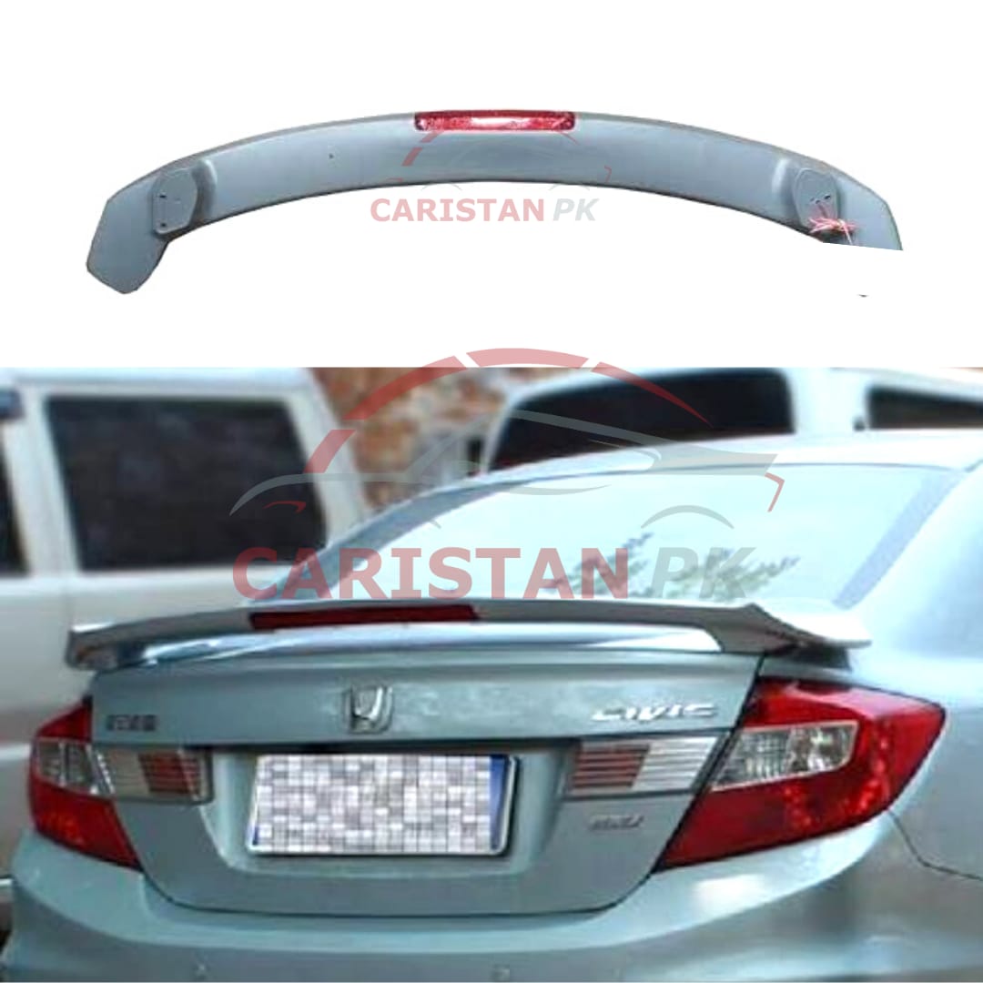 Unpainted Honda Civic Rebirth Spoiler With LED Light