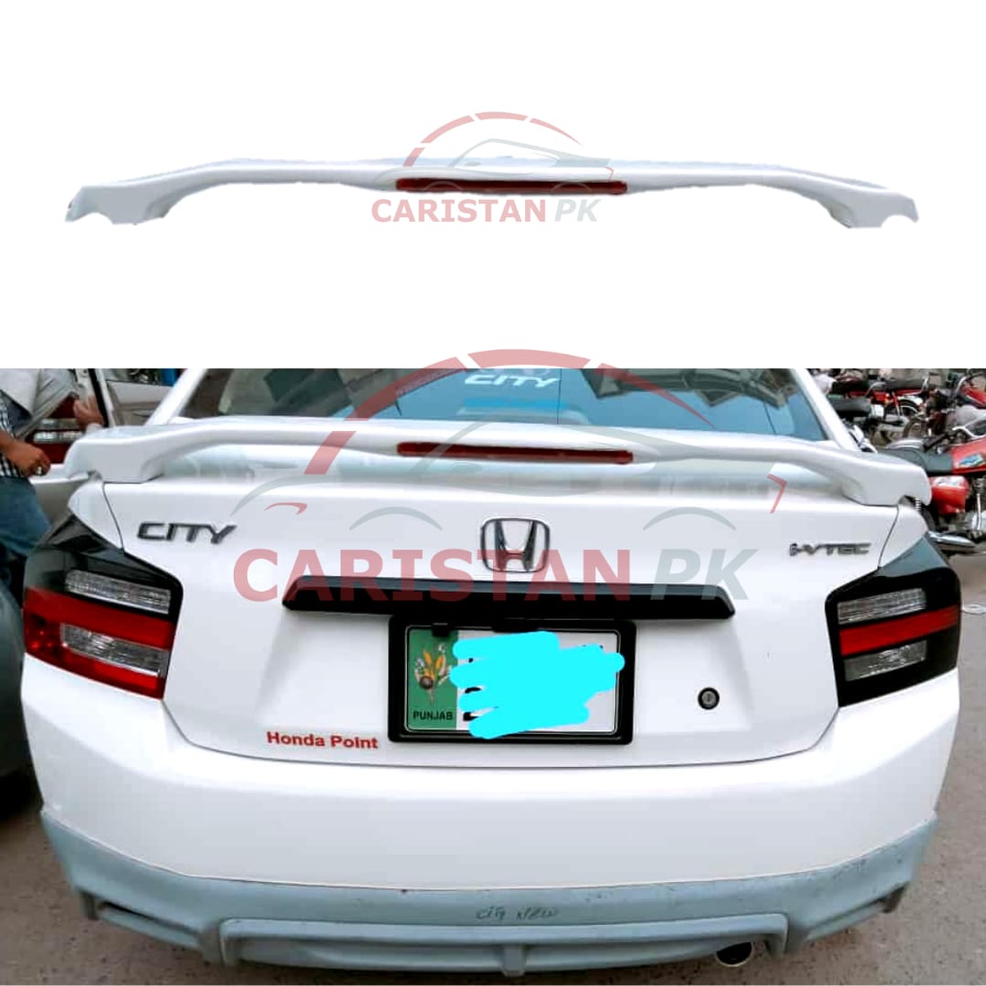 Unpainted Honda City Trunk Spoiler With LED Light 2009-21