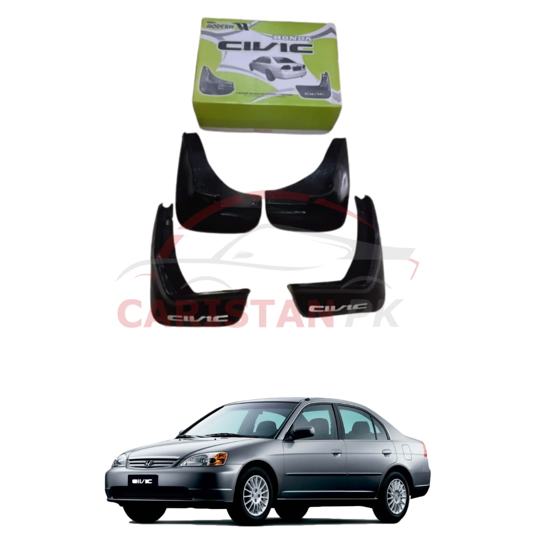 Honda Civic Mud Flaps Splash Guards Black 2001-05