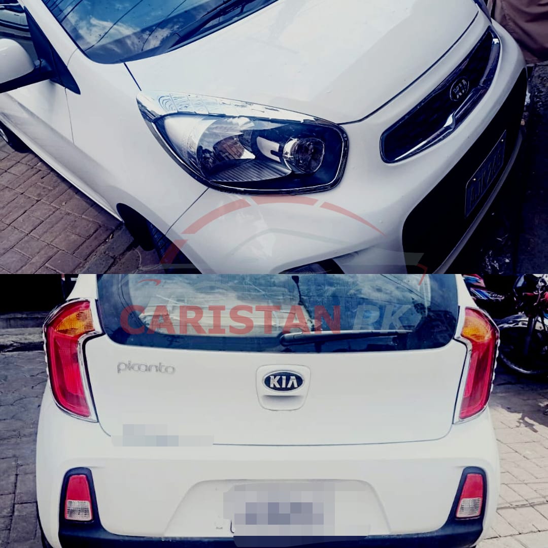 KIA Picanto Headlight Backlight Chrome Cover Set