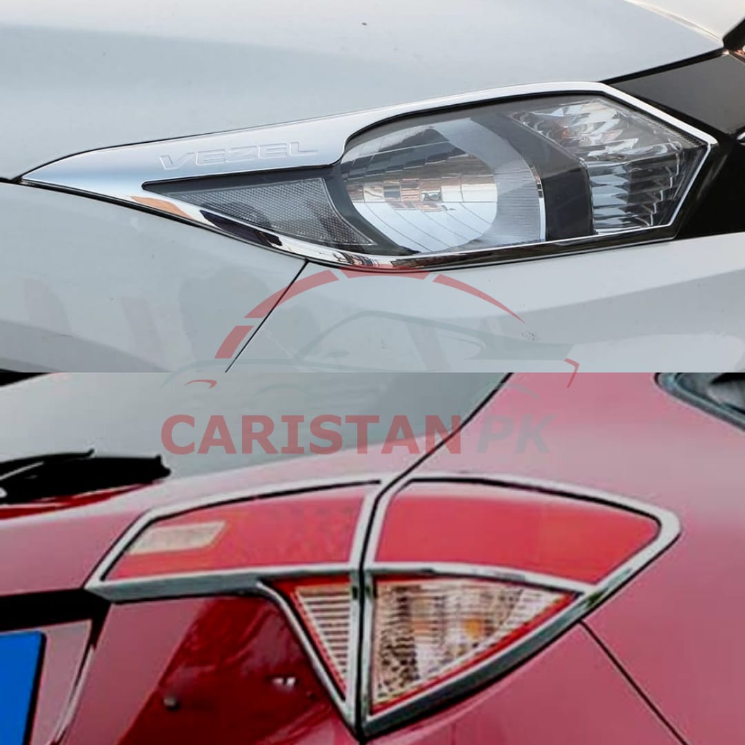 Honda Vezel Headlight Backlight Chrome Cover Set