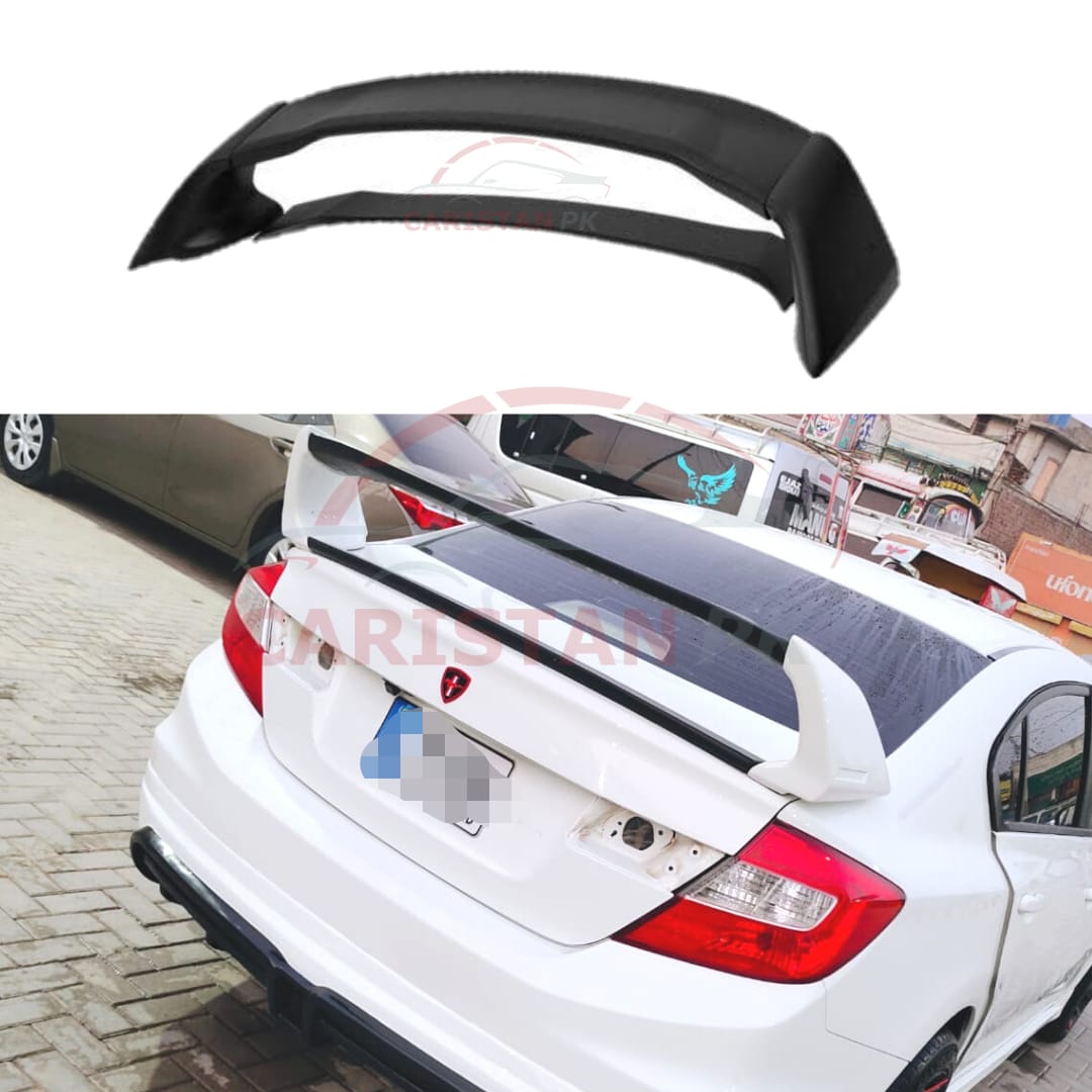 Unpainted ABS Plastic Mugen Style Trunk Spoiler 4 Piece