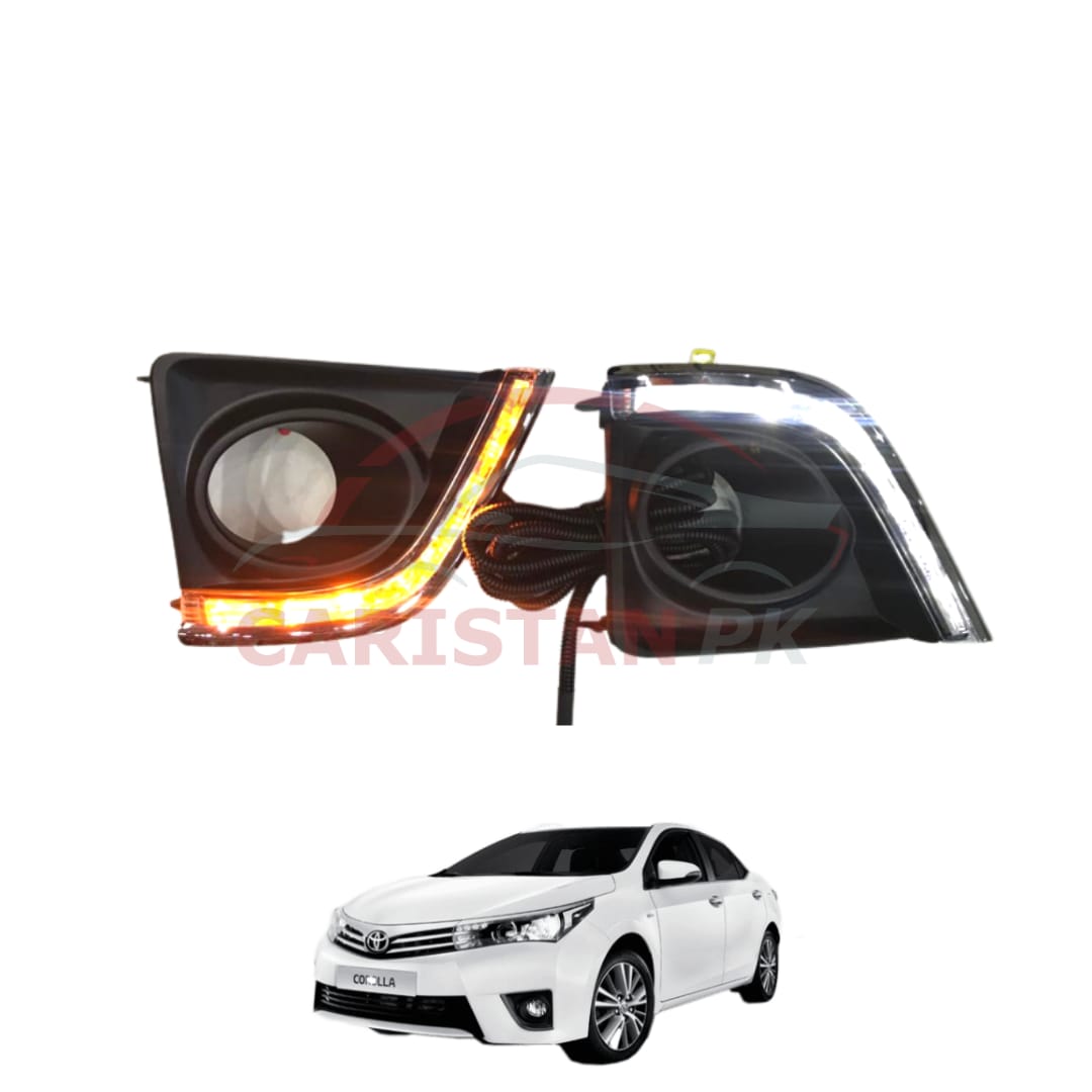 Toyota Corolla DRL Fog Lamp Cover Plus Indicator 2014-16