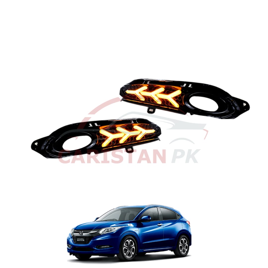Honda Vezel V3 Arrow Style Fog Lamp DRL Cover