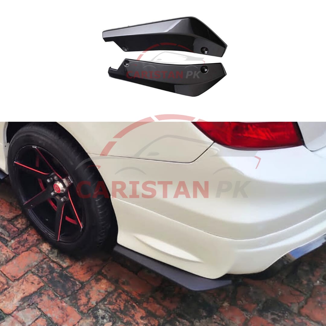 Back Bumper Universal Car Canard Lip Matt Black