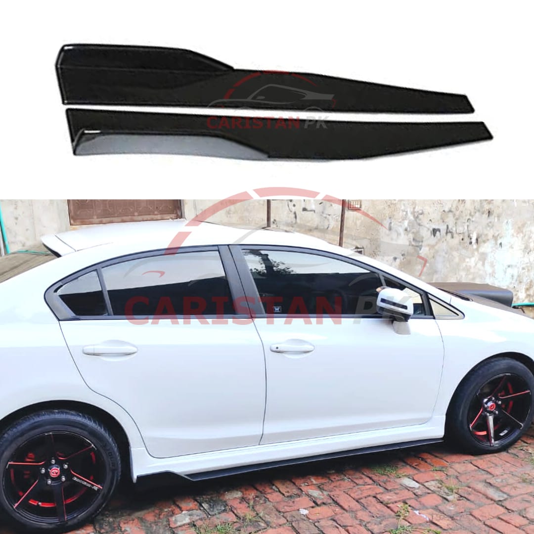 Universal ABS Plastic Side Skirt Canard Matt Black