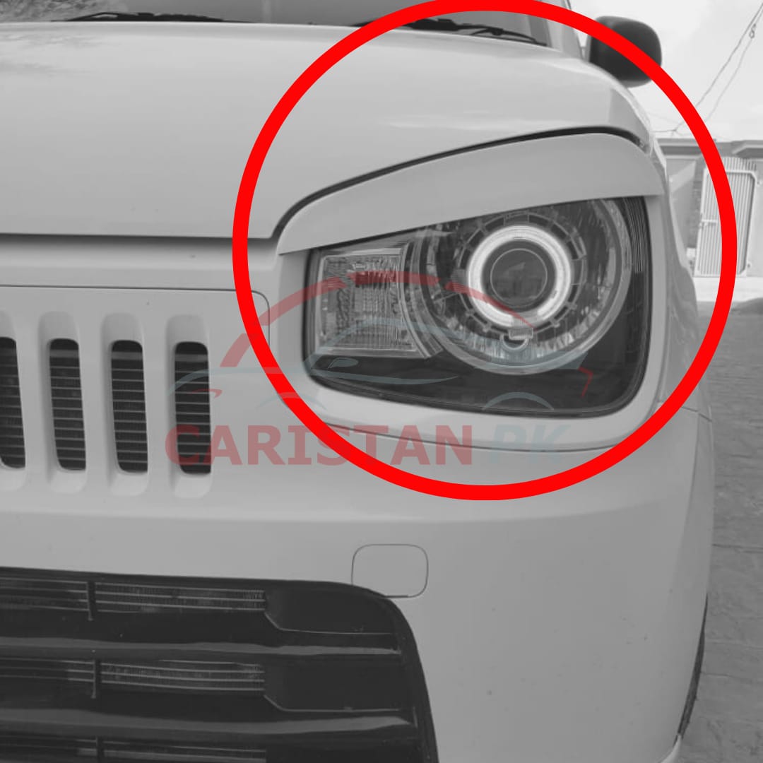 Suzuki Alto Head Light Eyelids Glasses Black 2017-23