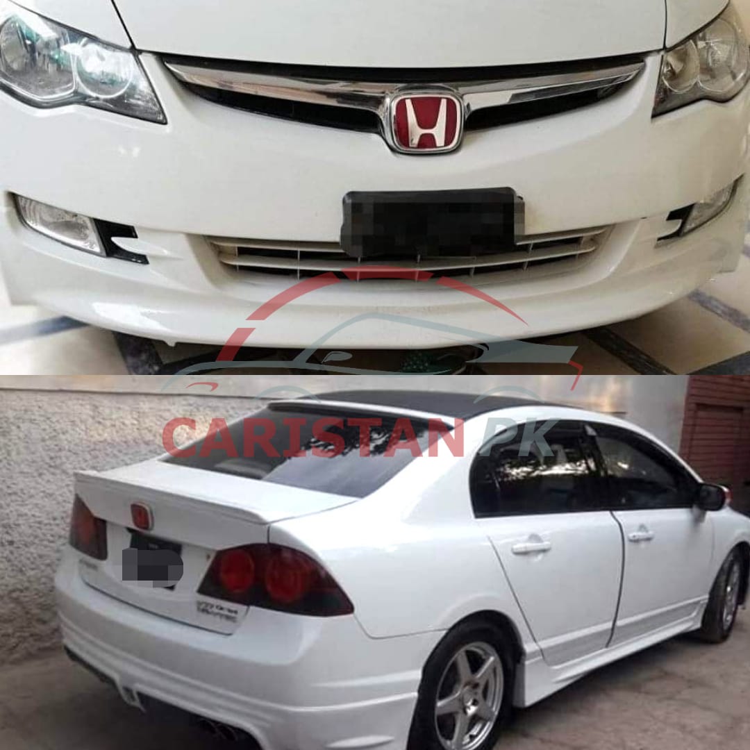 Unpainted Honda Civic Reborn Fiber Glass Modulo Body Kit 2 PC