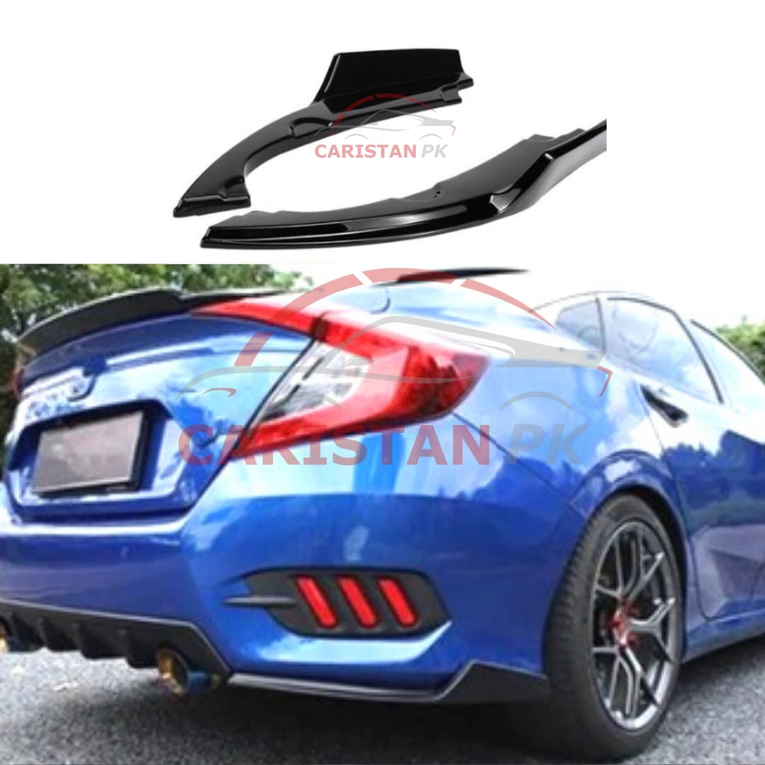 Back Bumper Honda Civic X Canard Lip Rear Bumper