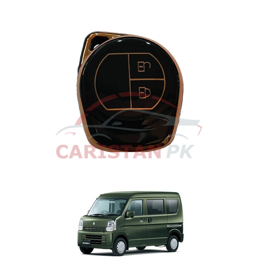 Suzuki Every TPU Plastic Key Cover Black Golden 2019-22