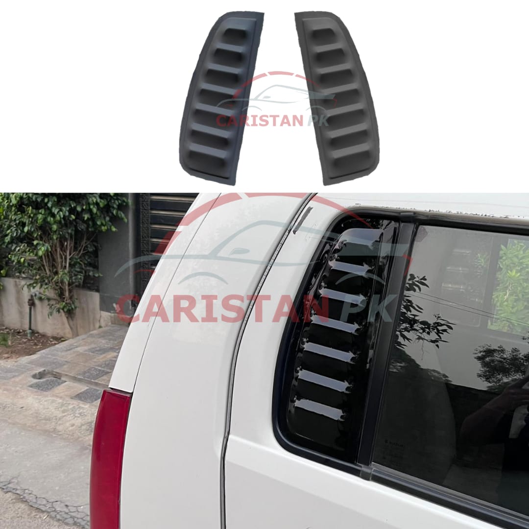 Suzuki Wagon R Quarter Glass Evo Louver Cover Vent Set Pakistan Variant Black