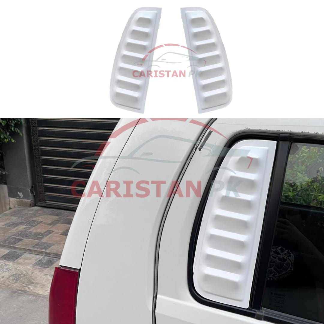 Suzuki Wagon R Quarter Glass Evo Louver Cover Vent Set Pakistan Variant White