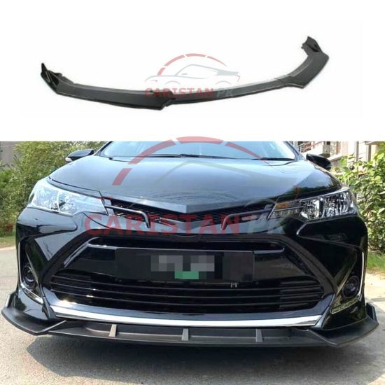 Universal Front Bumper Splitter Sporty Style Matt Black