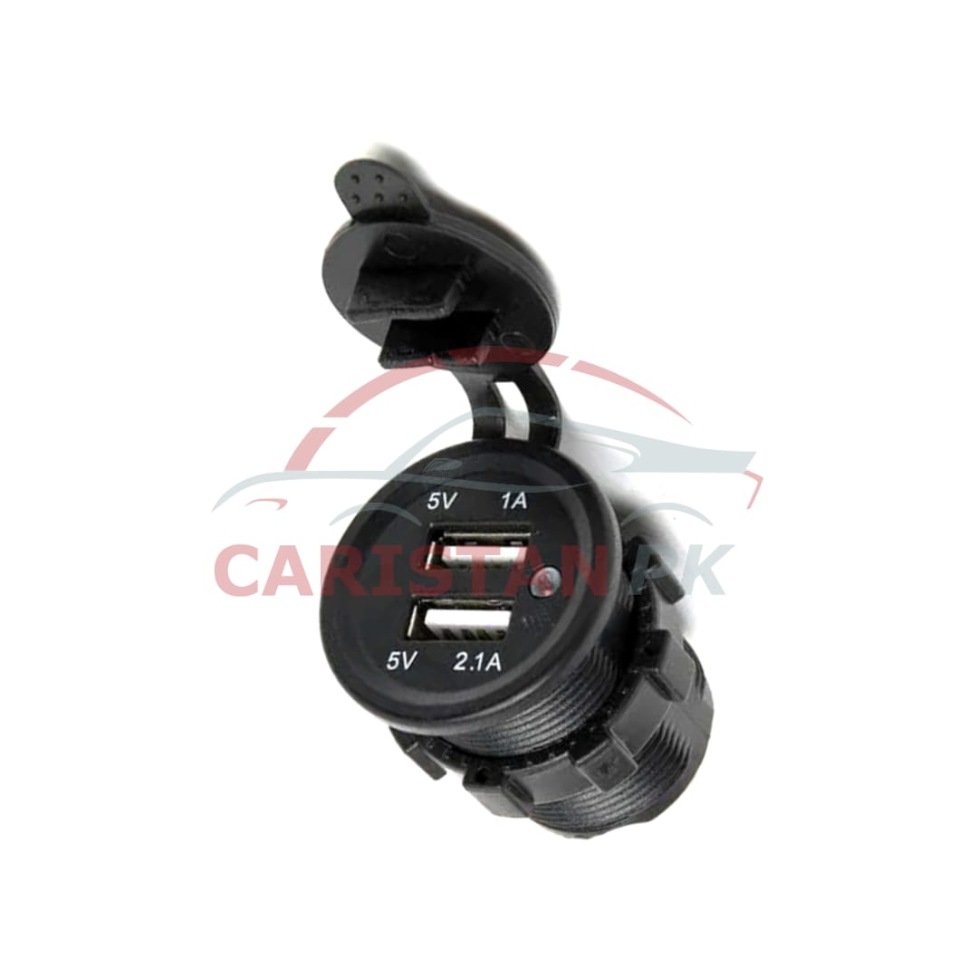 In Dash Flush Mount Dual Car Charger Panel 2 USB